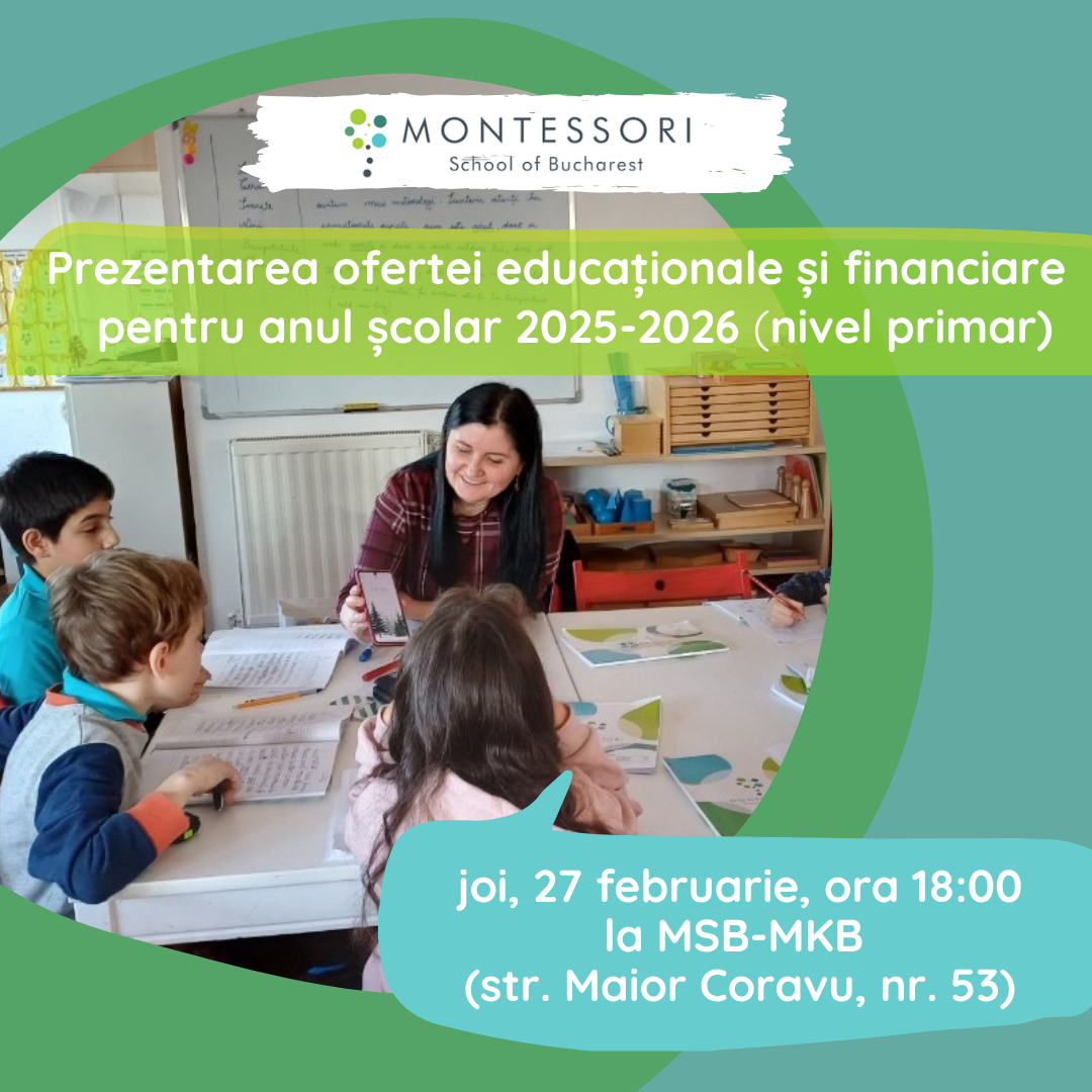 Prezentarea ofertei educaționale și financiare MSB 2025-2026 (nivel primar)
